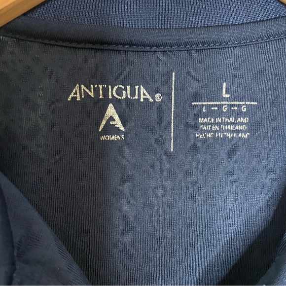 ANTIGUA WOMEN'S Boston Red Sox Logo Navy Blue Polo Size Large - Picture 7 of 10